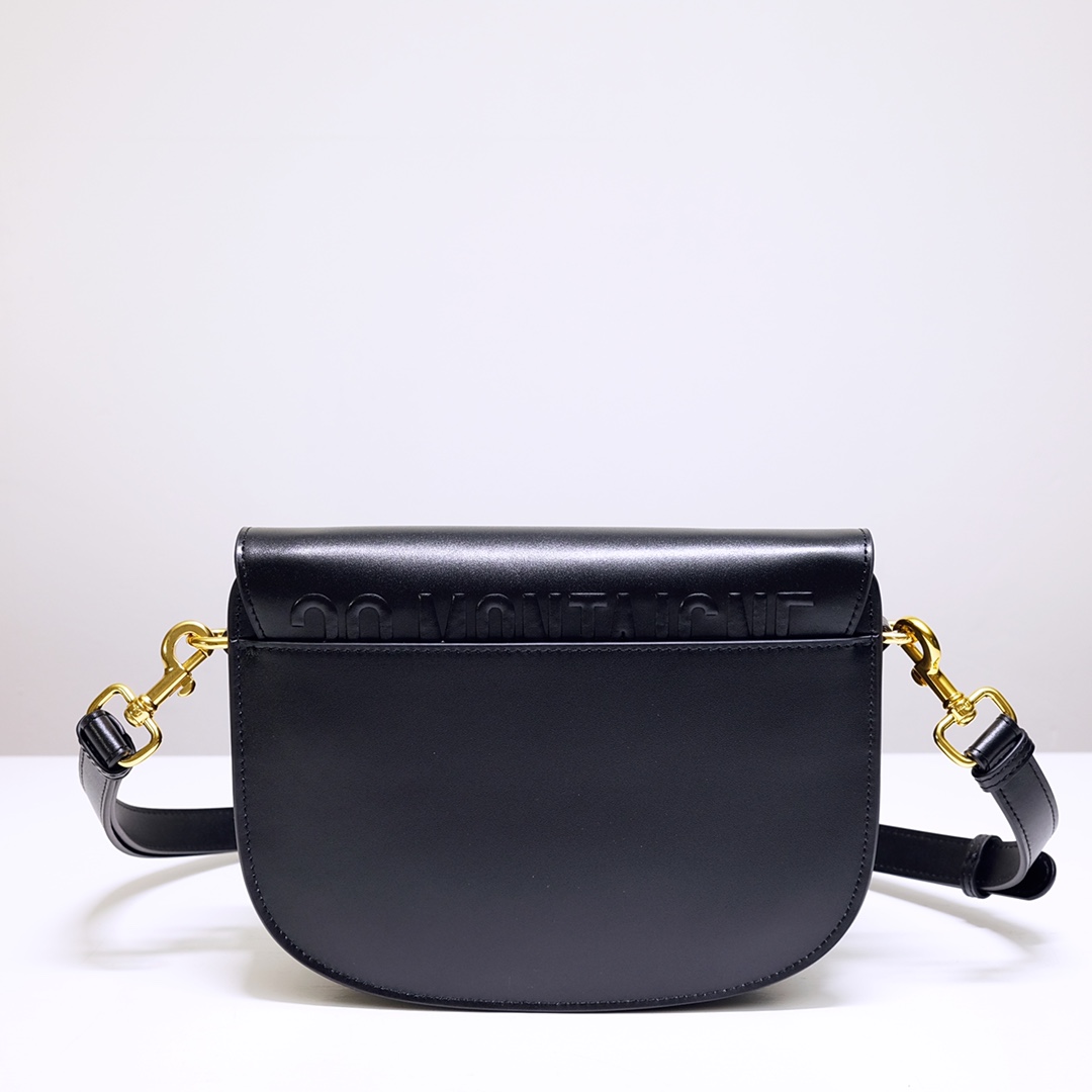 Medium Dior Bobby Bag Black Box Calfskin